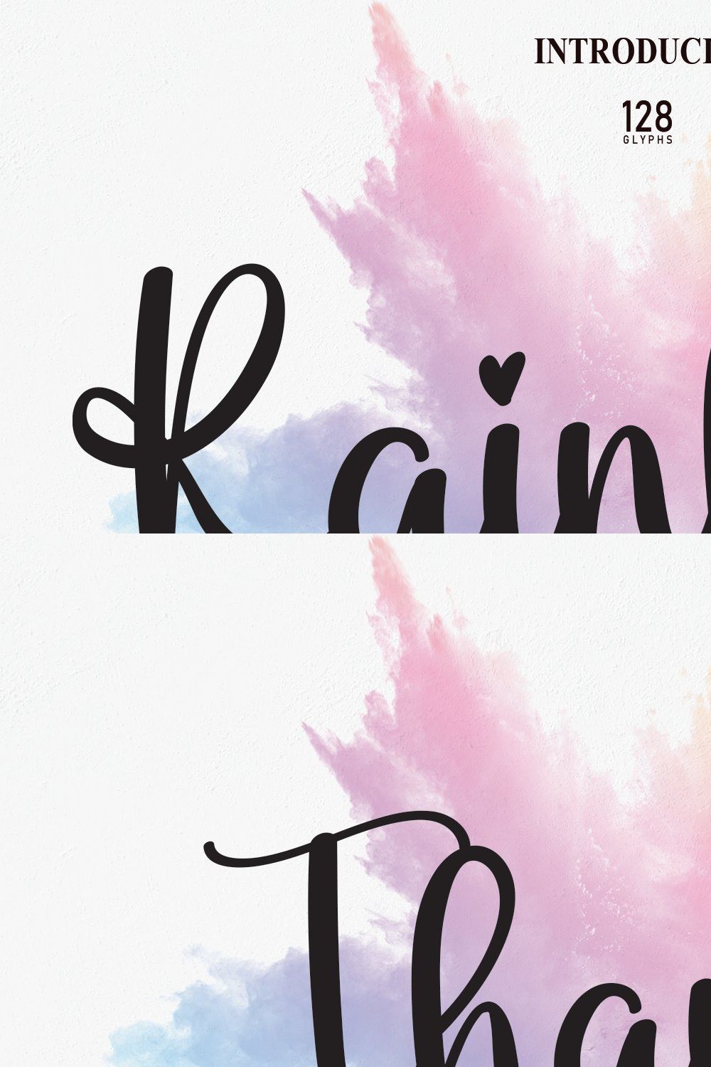 Rainbow | Script Font pinterest preview image.