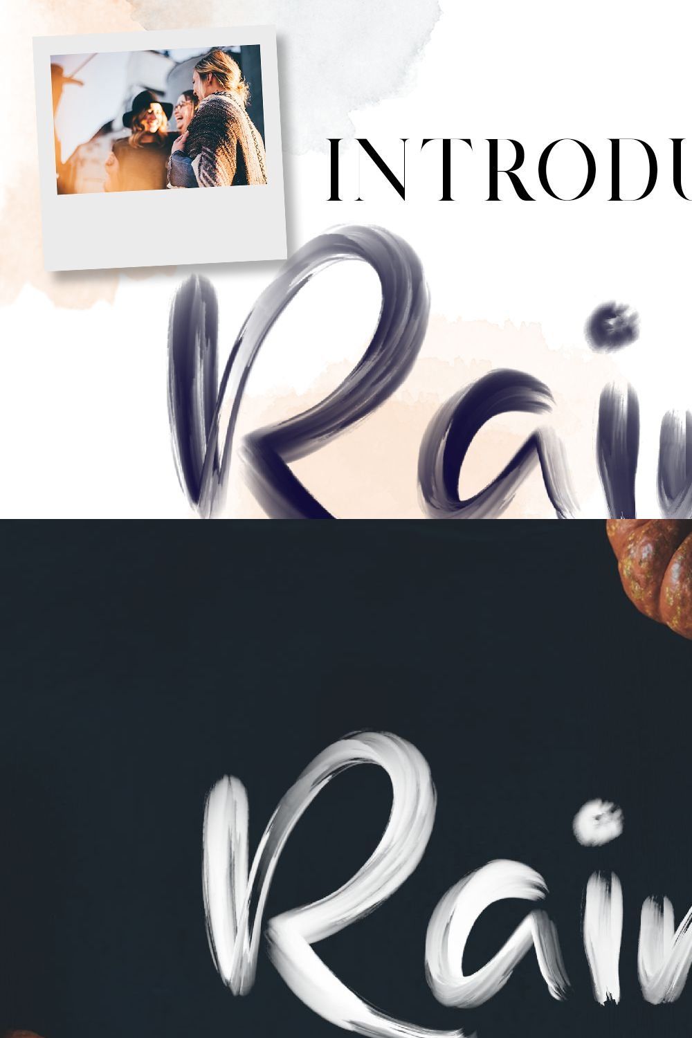 Rainly - Brush & SVG Font pinterest preview image.