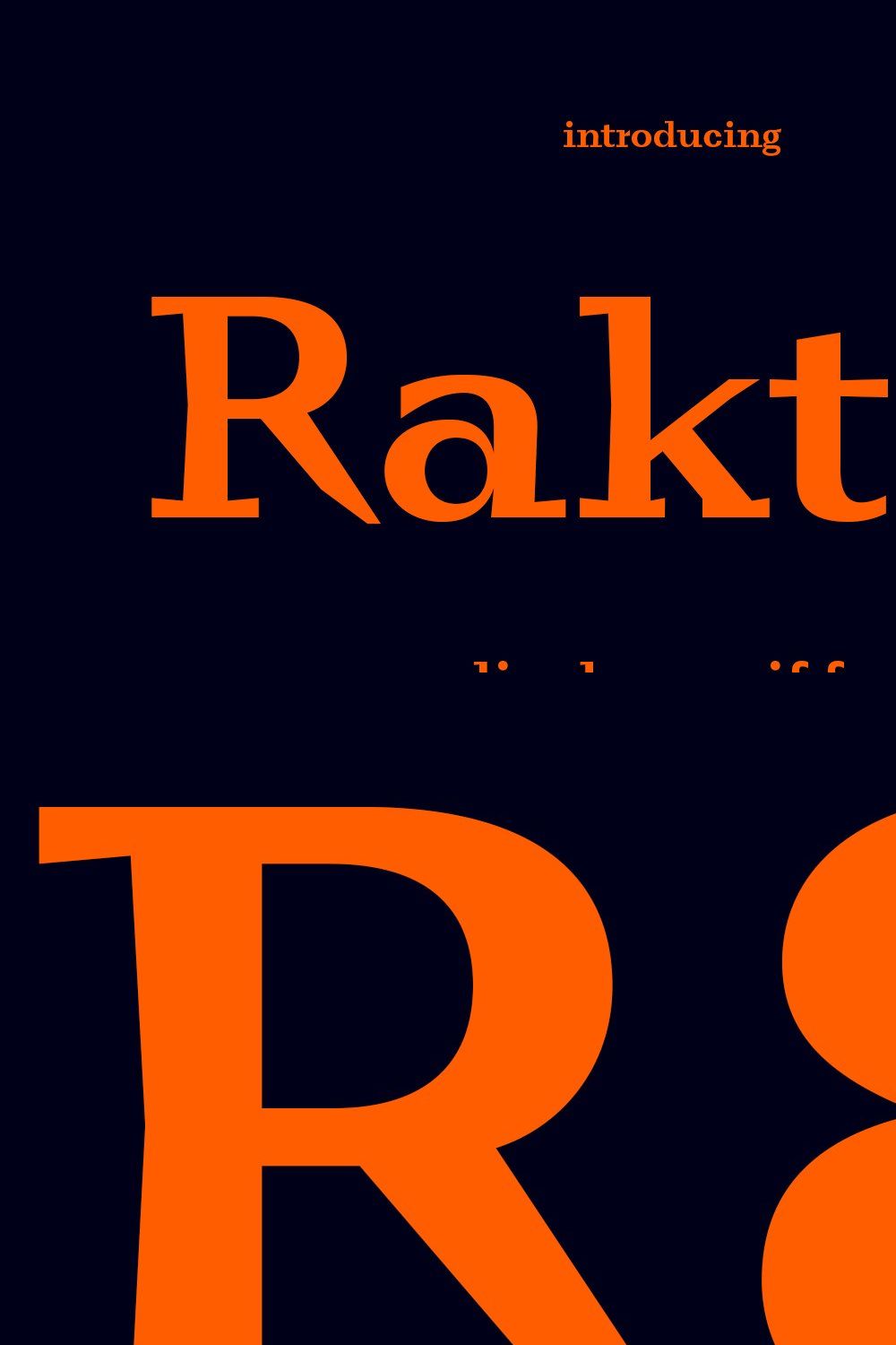 Raktor Serif Display Font pinterest preview image.