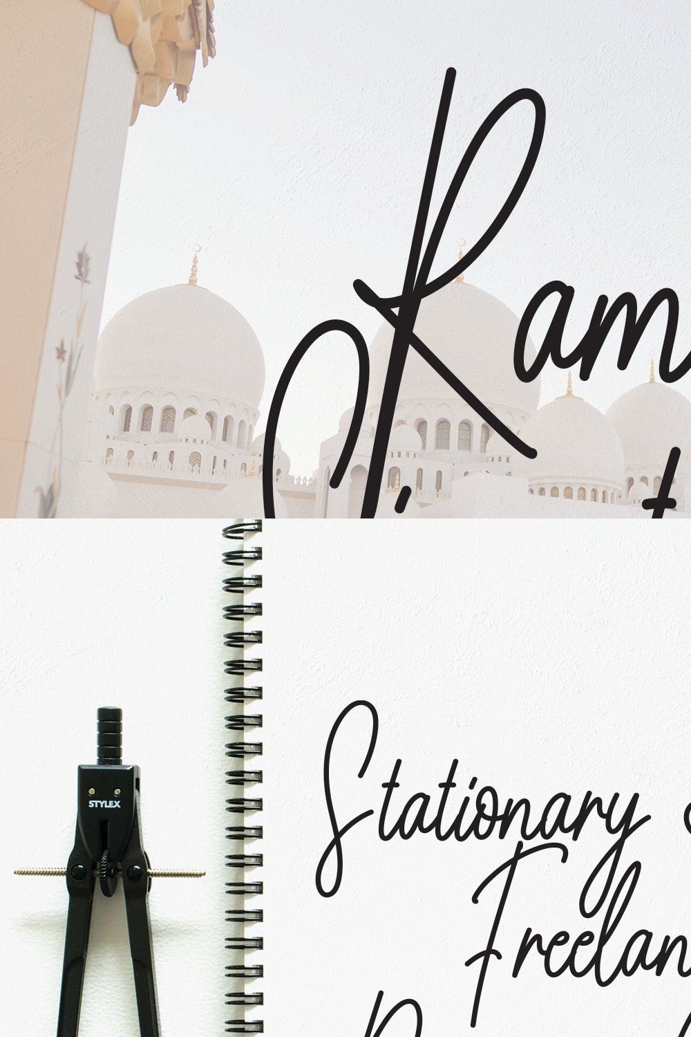 Ramadan Signature | Script Font pinterest preview image.