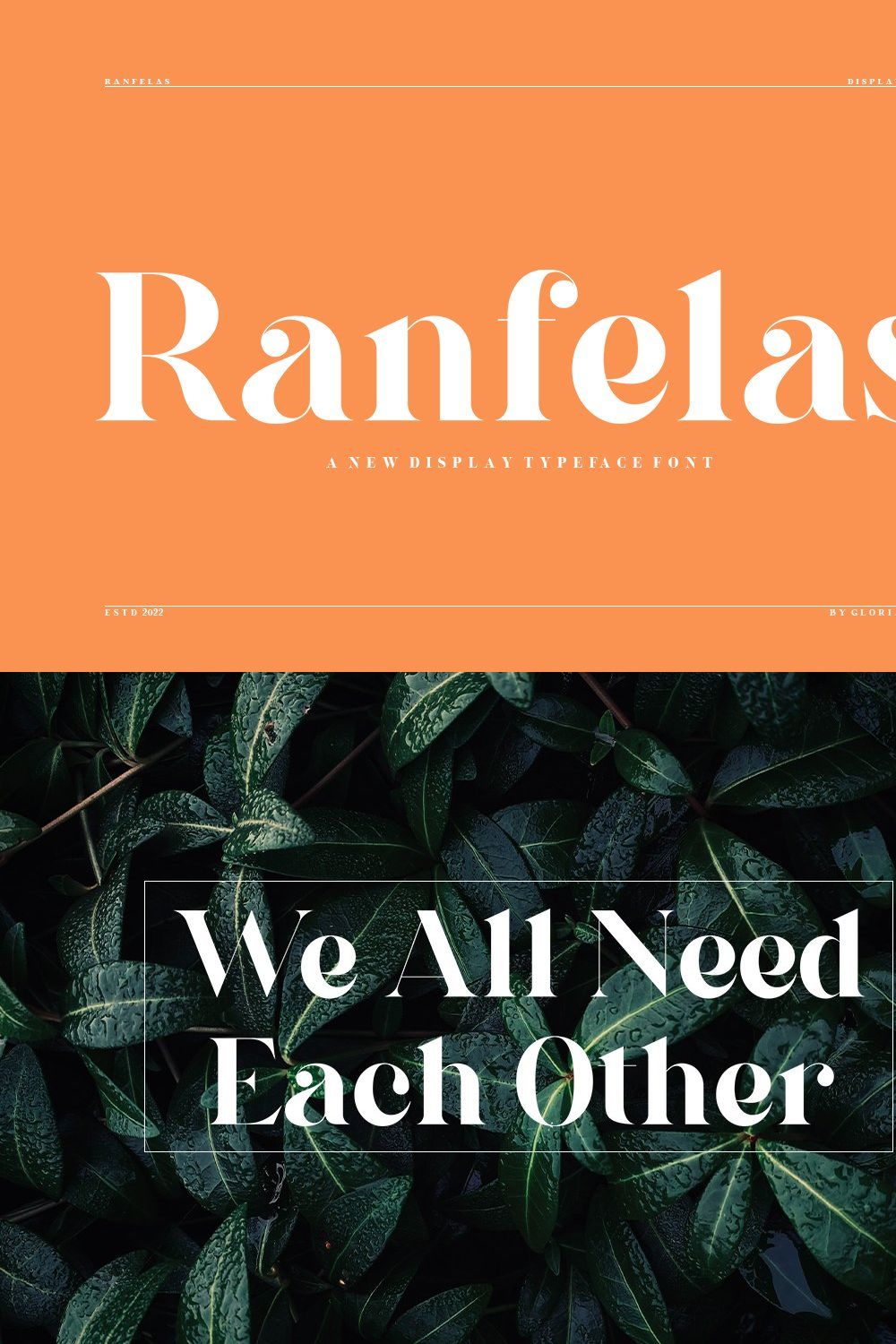 Ranfelas | Elegant Serif Font pinterest preview image.