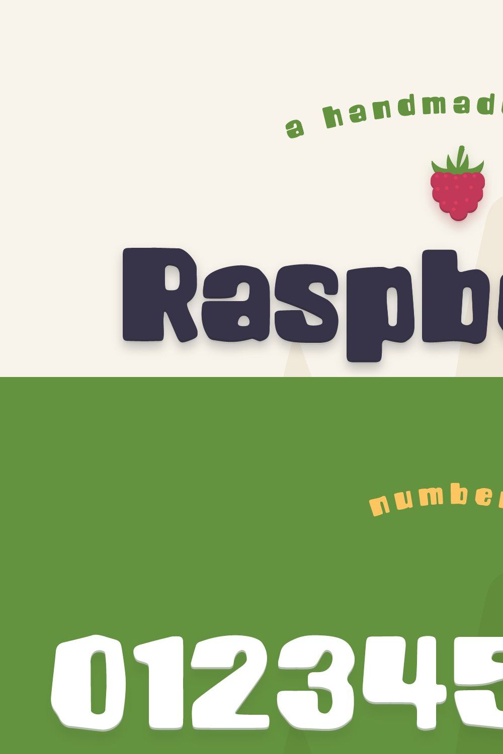 Raspberry Font pinterest preview image.