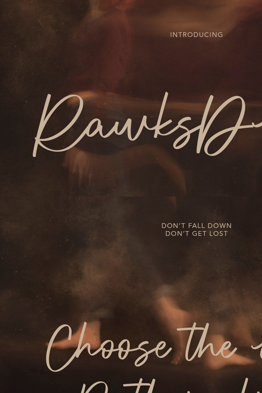 Rawks Dream Handwritten Script Font pinterest preview image.