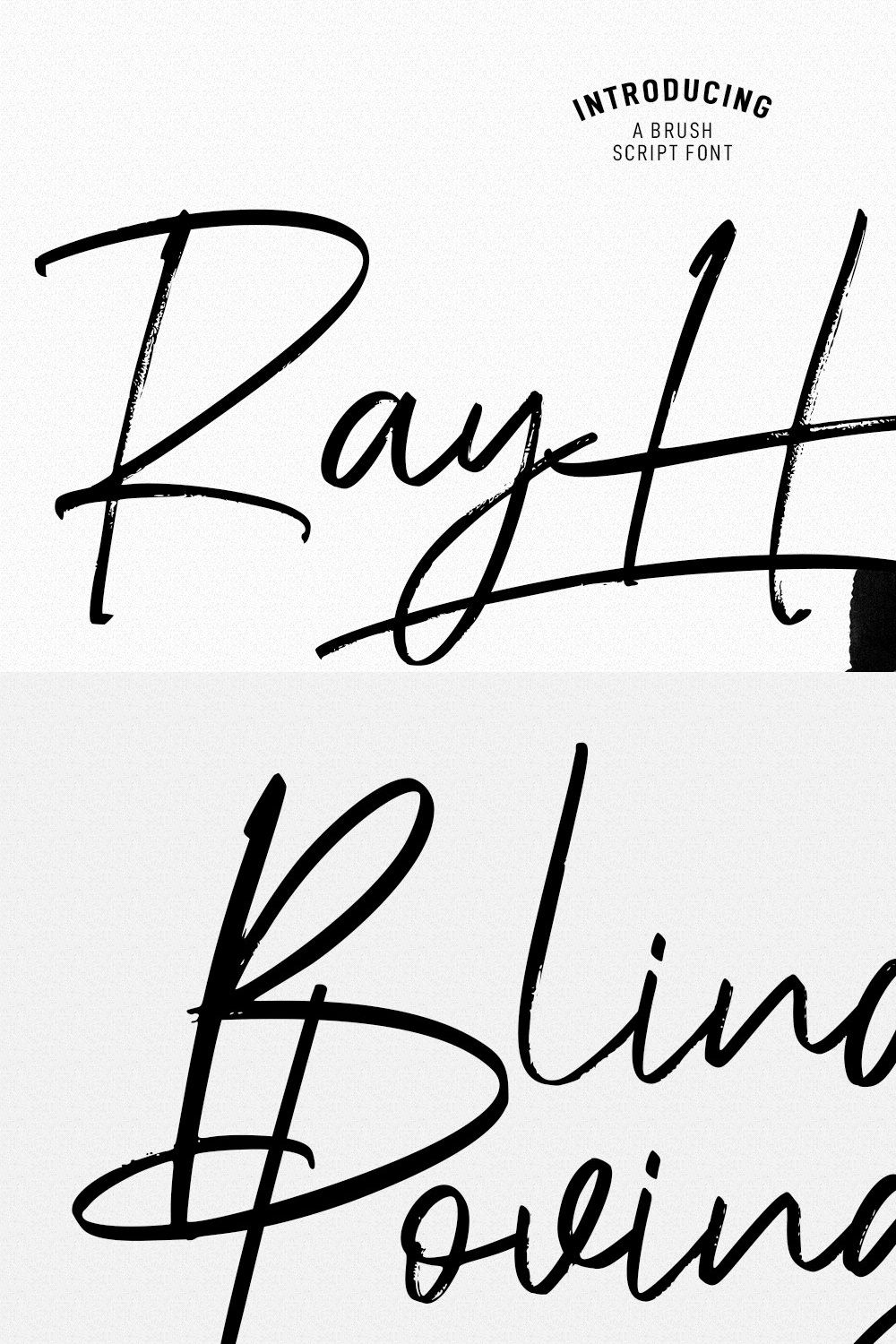 Ray Harts Brush Script Font pinterest preview image.