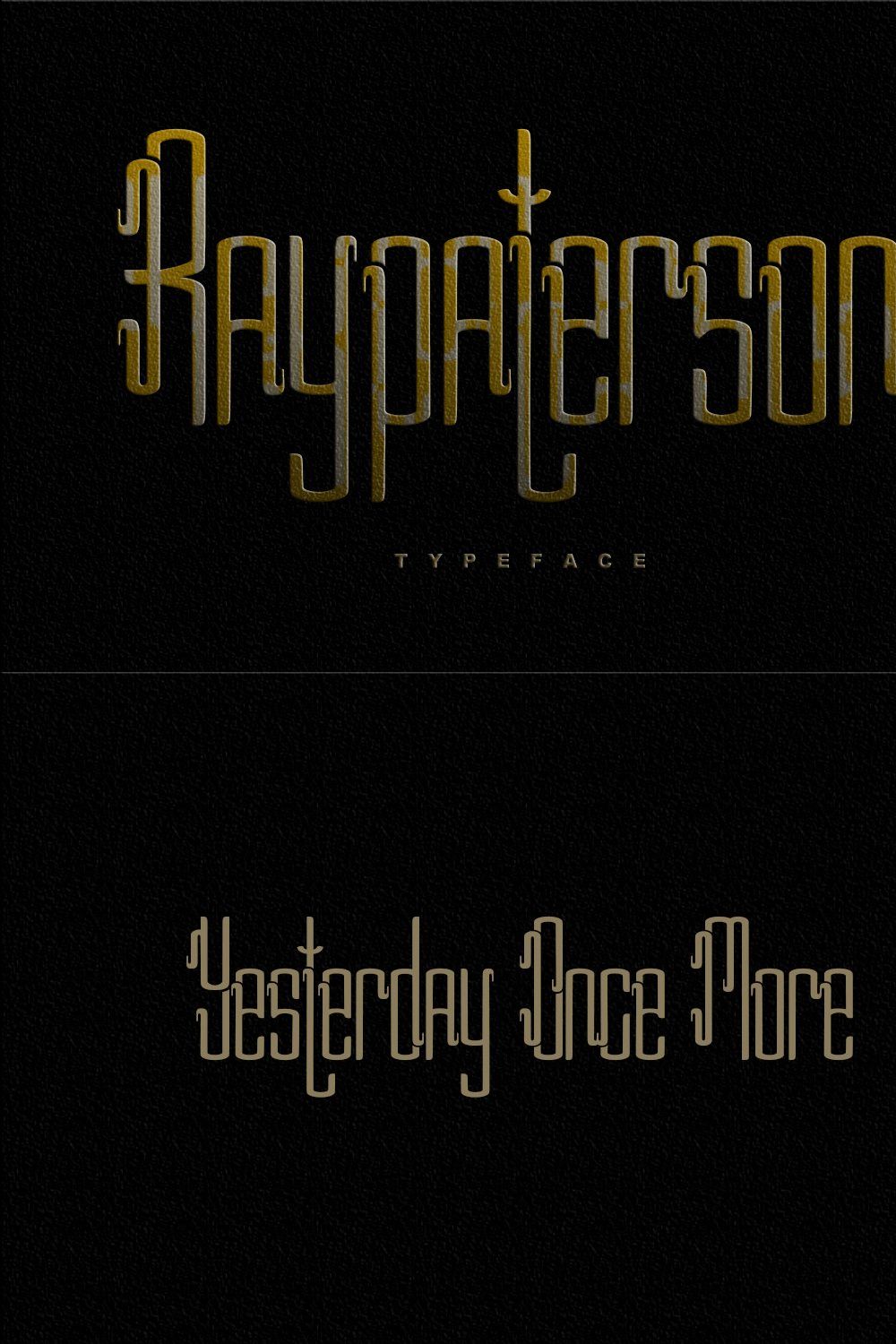 Ray Paterson Typeface pinterest preview image.