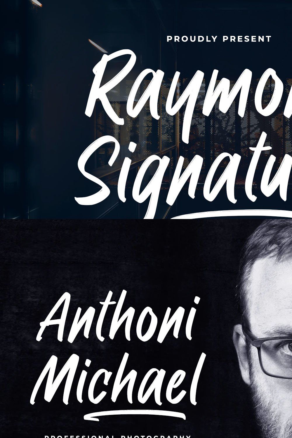 Raymond Signature Font pinterest preview image.