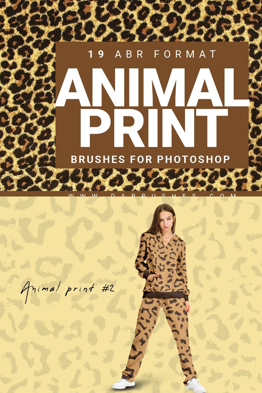 Realistic Animal Print Brushes pinterest preview image.
