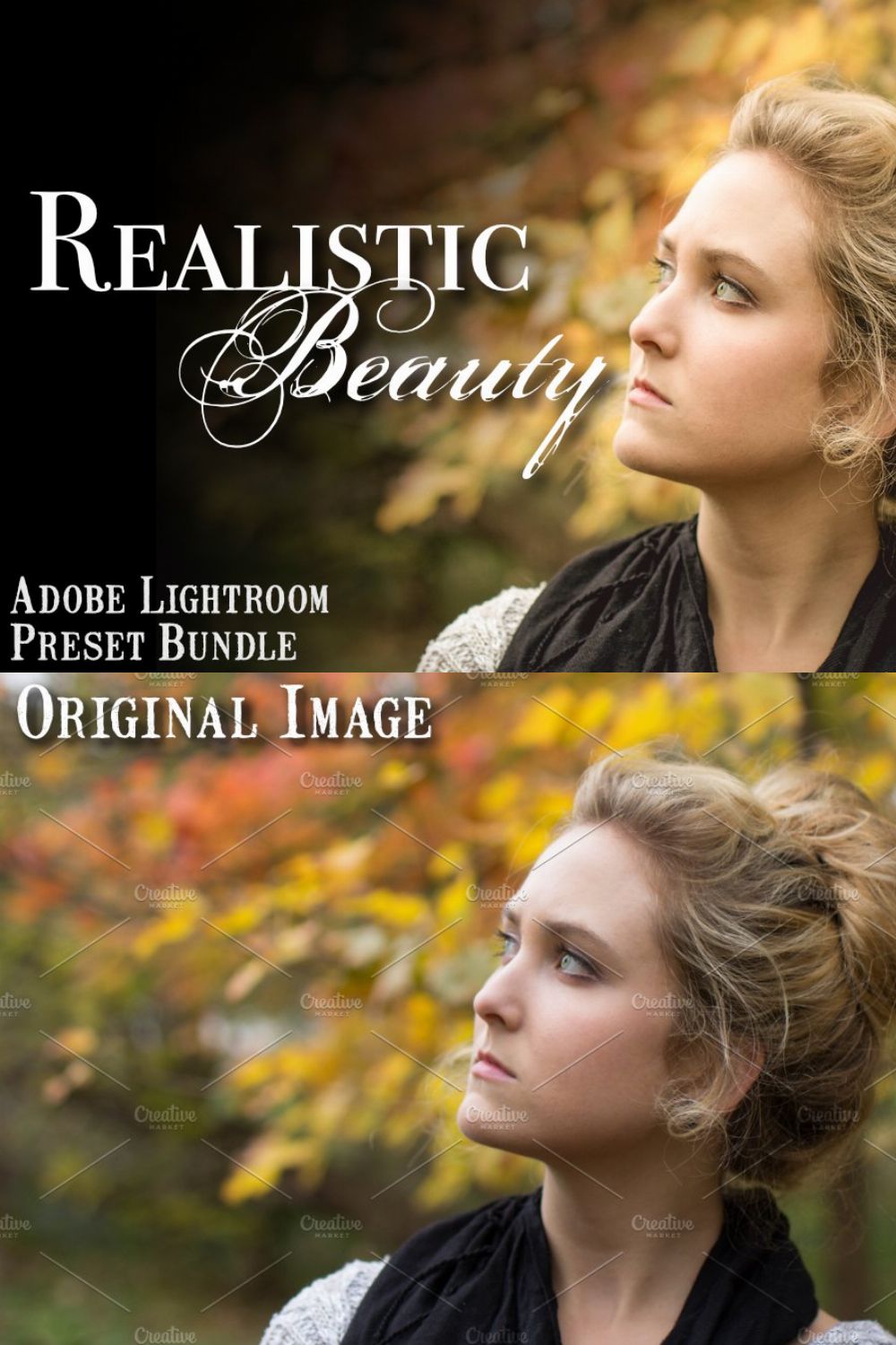 Realistic Beauty Preset Bundle pinterest preview image.