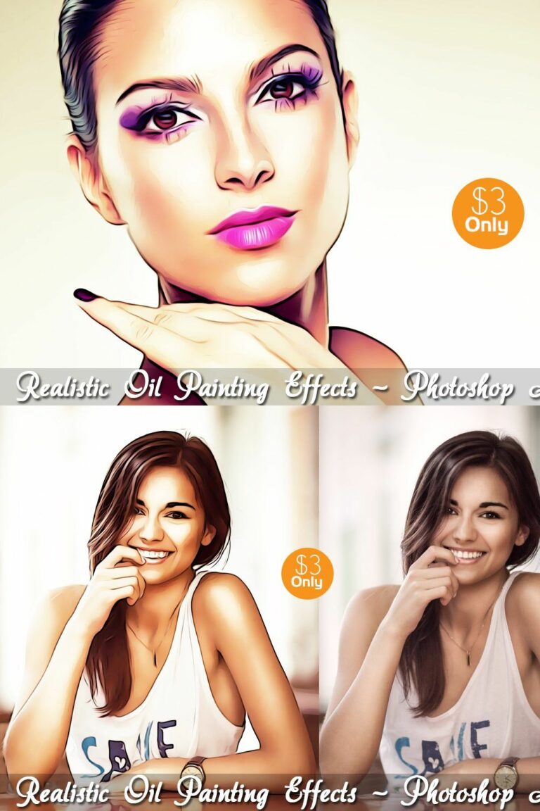 Realistic Oil Painting Effects v.5 MasterBundles