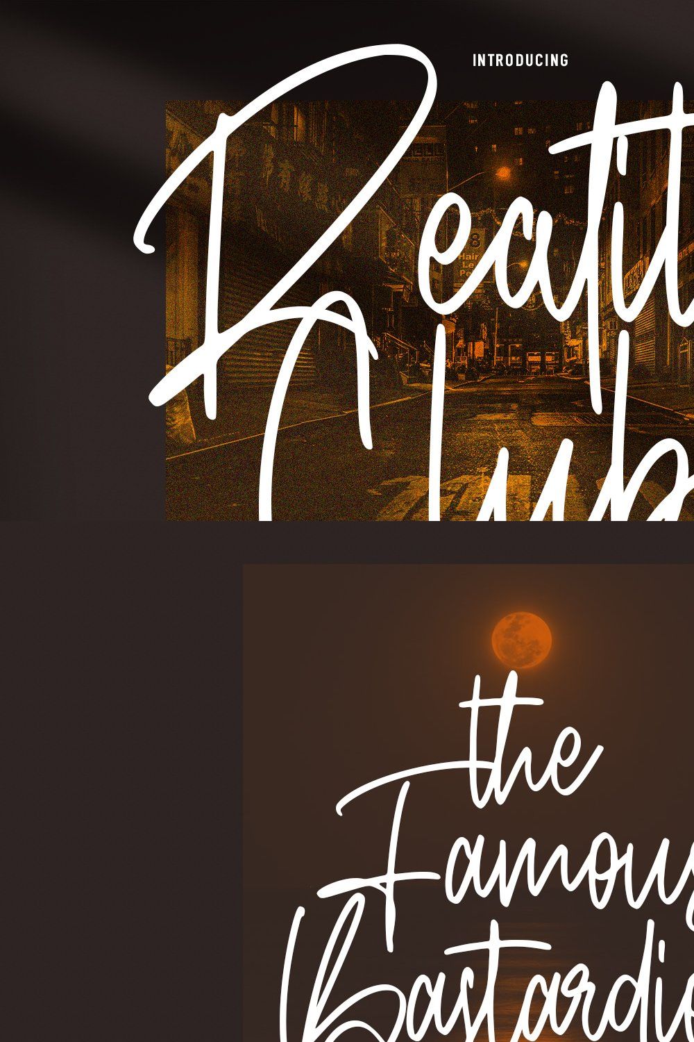 Reality Clubs Script Font pinterest preview image.