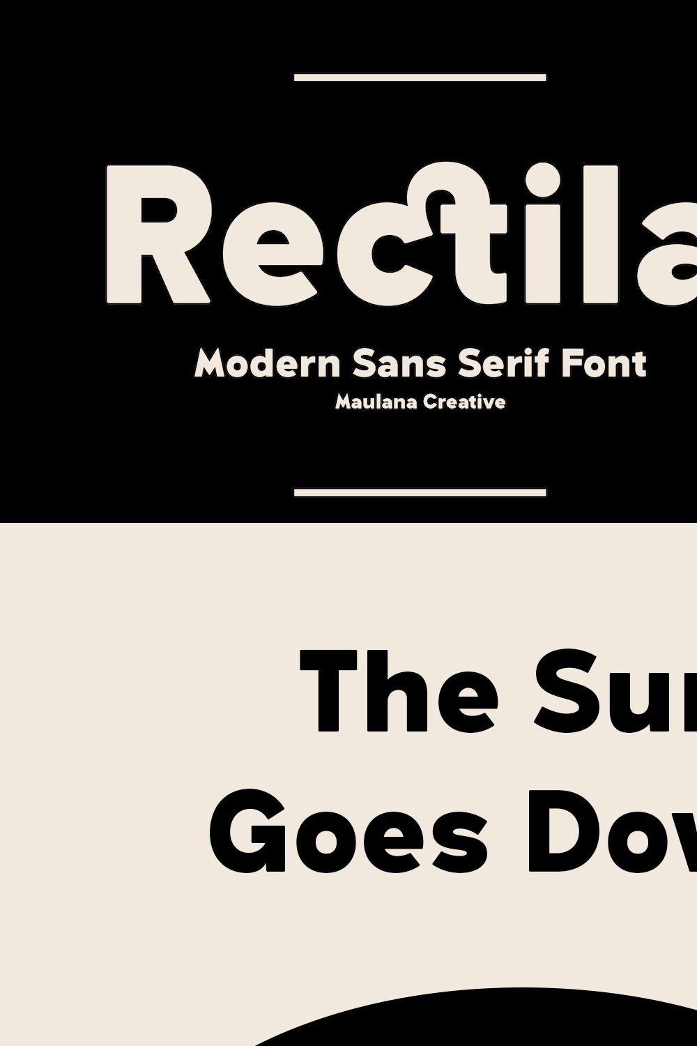 Rectila Modern Sans Serif Font pinterest preview image.