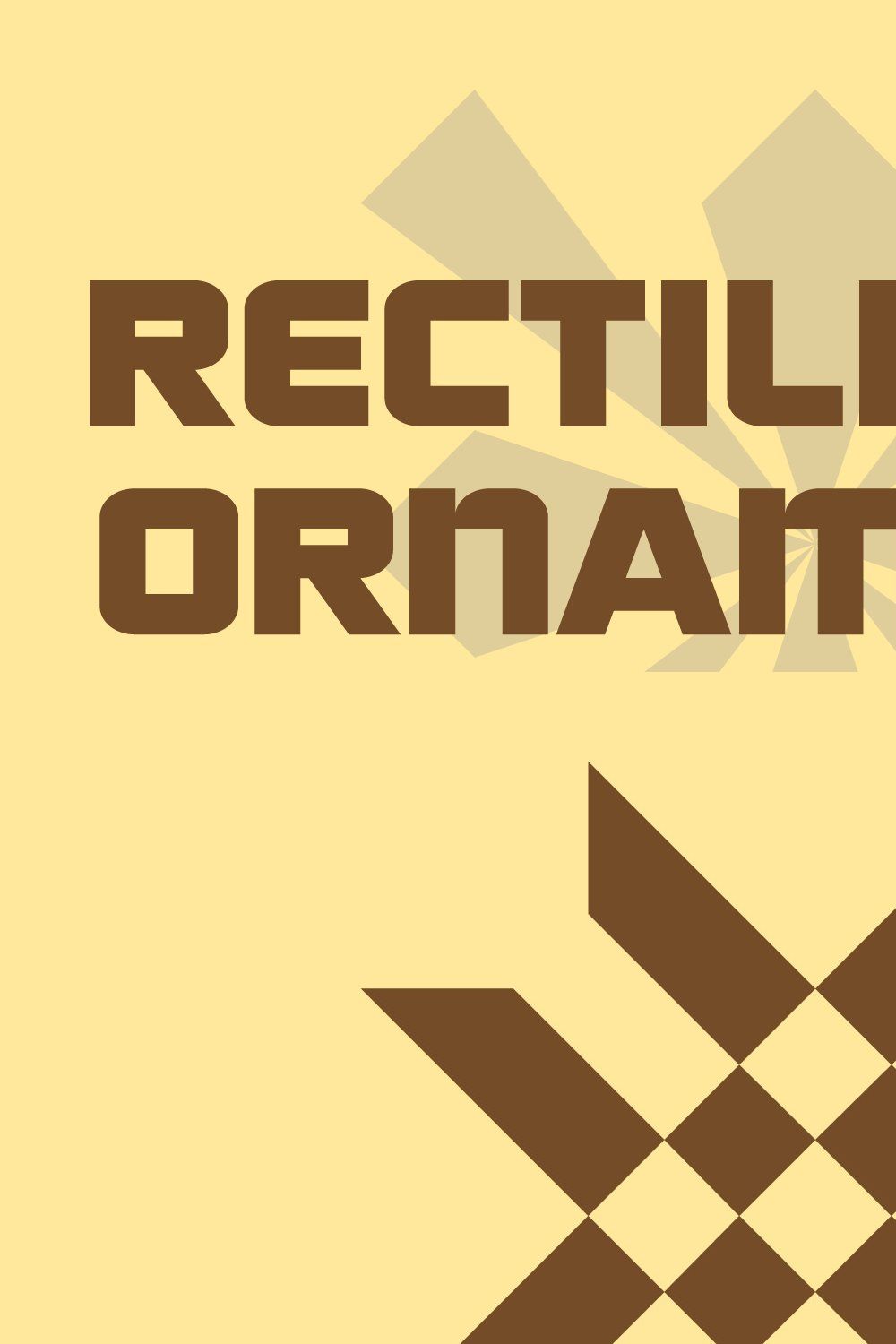 Rectilinear Ornaments Font pinterest preview image.