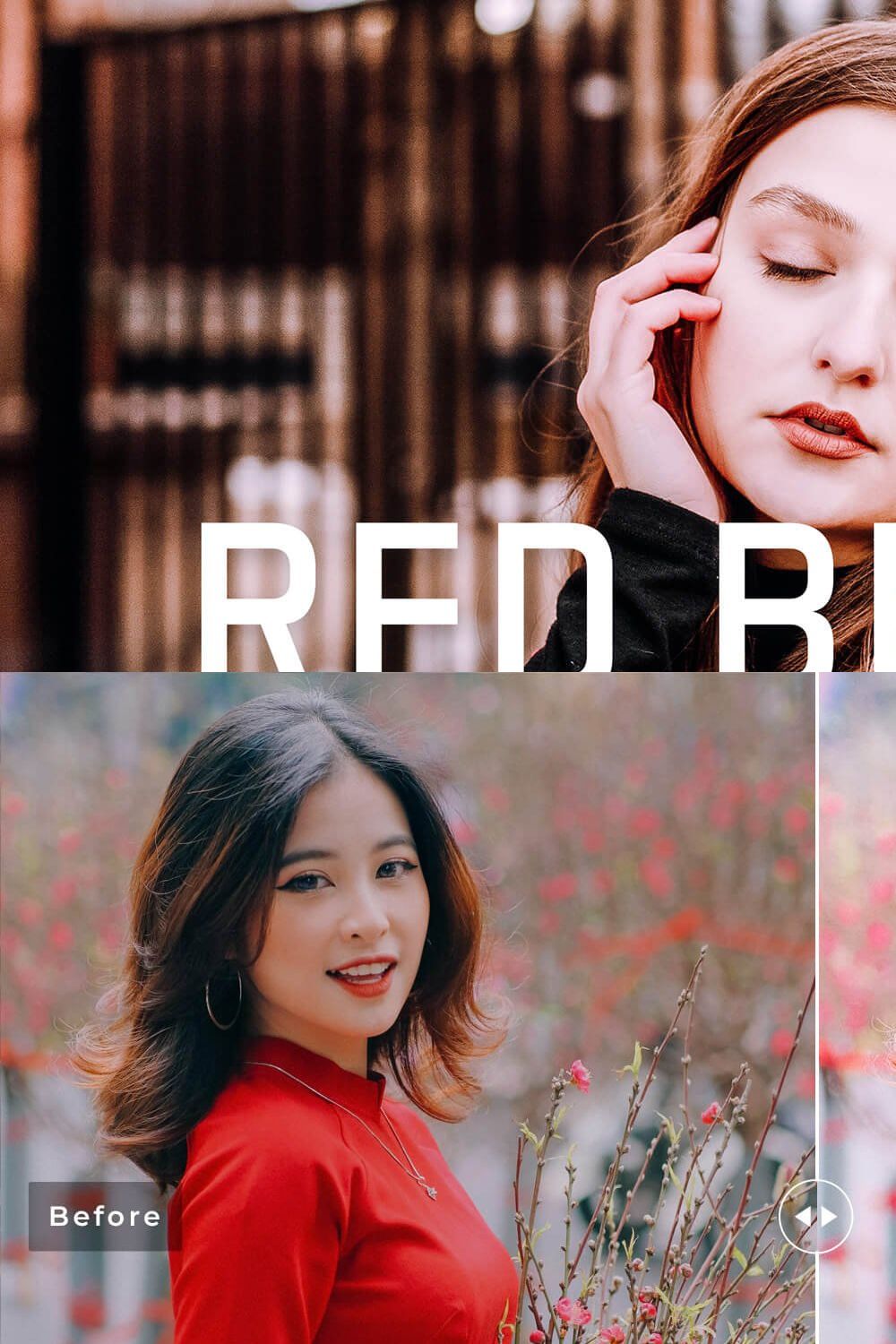 Red Beryl Pro Lightroom Presets pinterest preview image.