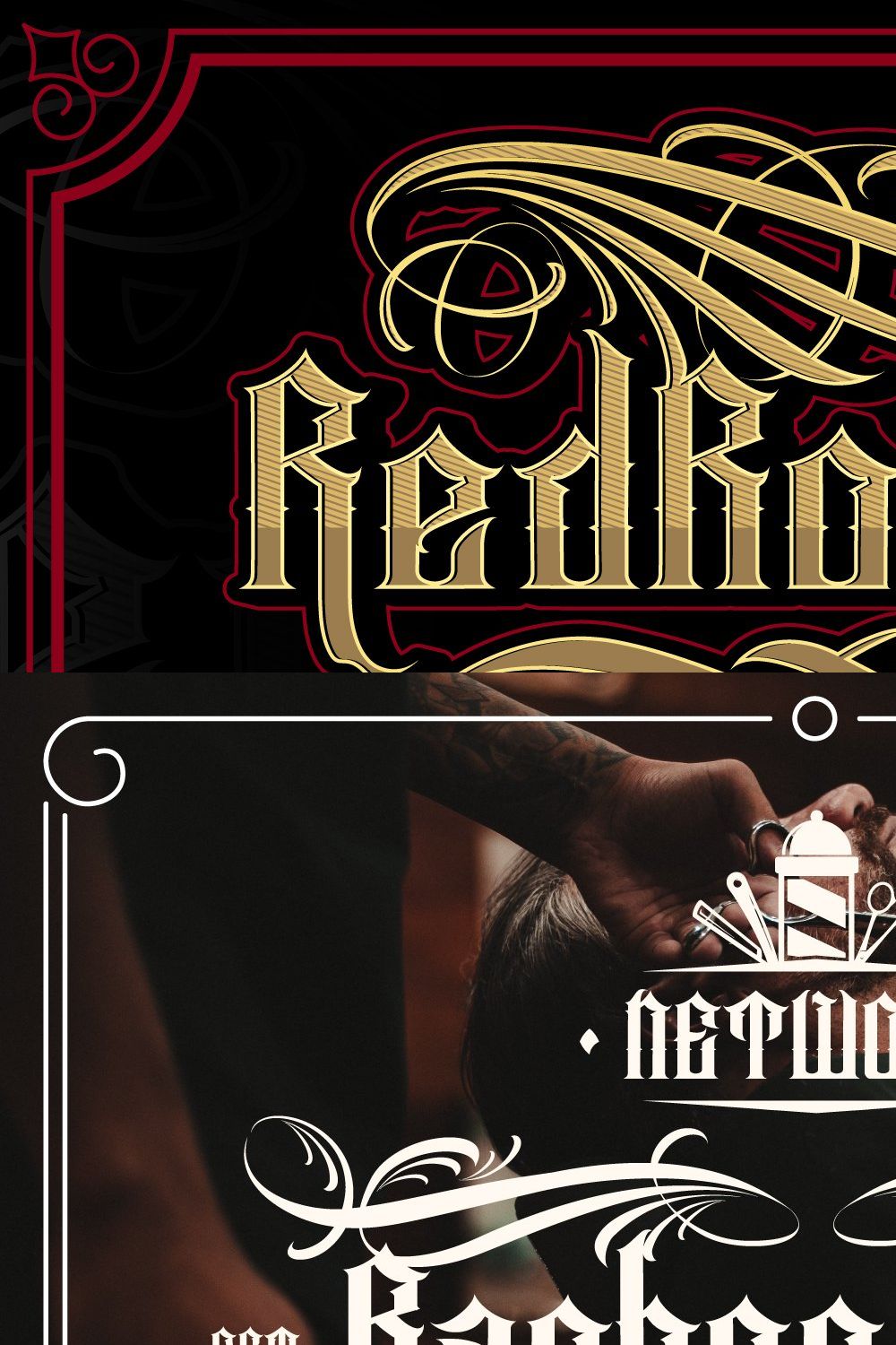 Red Royale – Blackletter Fonts pinterest preview image.