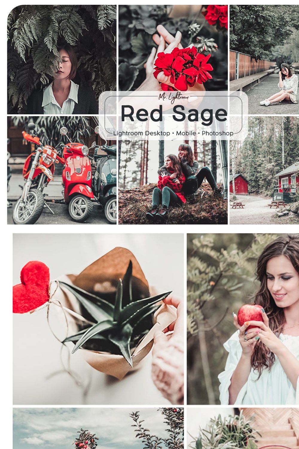 Red Sage Lightroom Presets pinterest preview image.