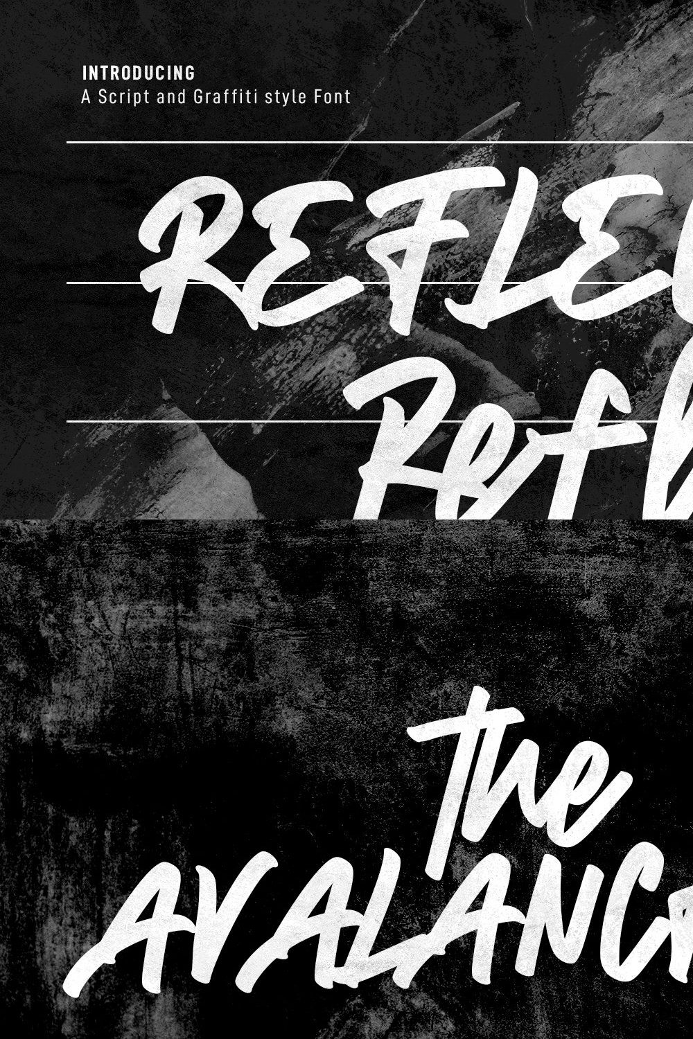 Reflecta Script Graffiti Style Font pinterest preview image.