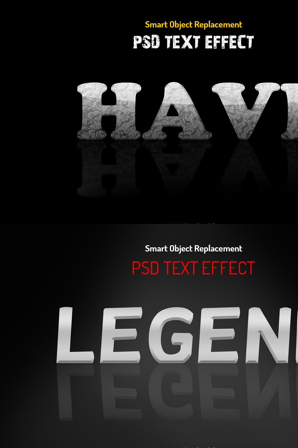 Reflection Text Effect pinterest preview image.