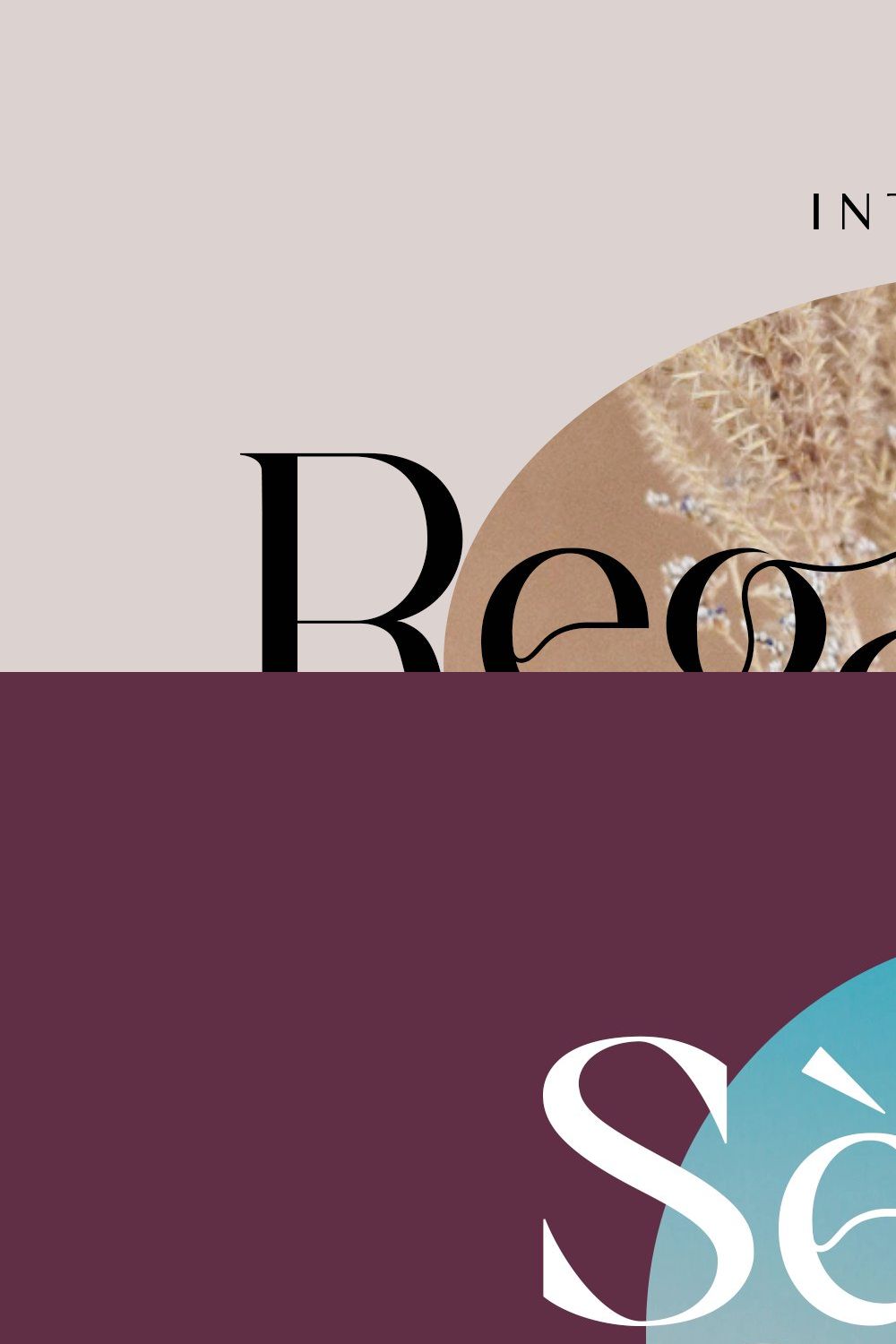 Reganesto - Modern Serif Typeface pinterest preview image.