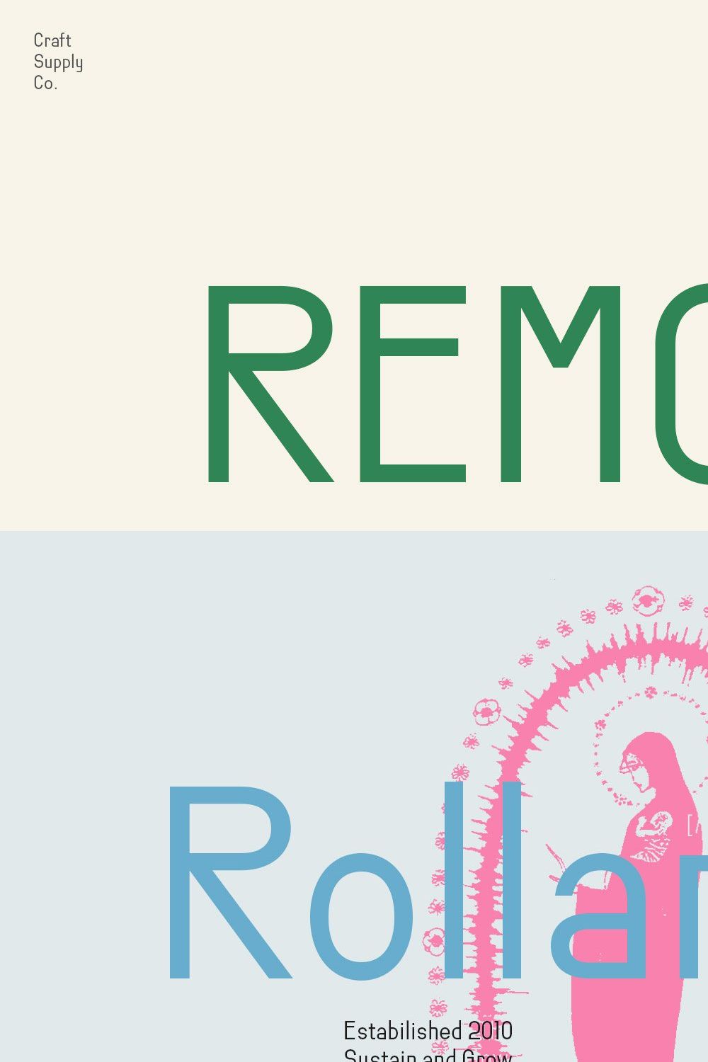 Remond - Retro Sans Serif Typeface pinterest preview image.