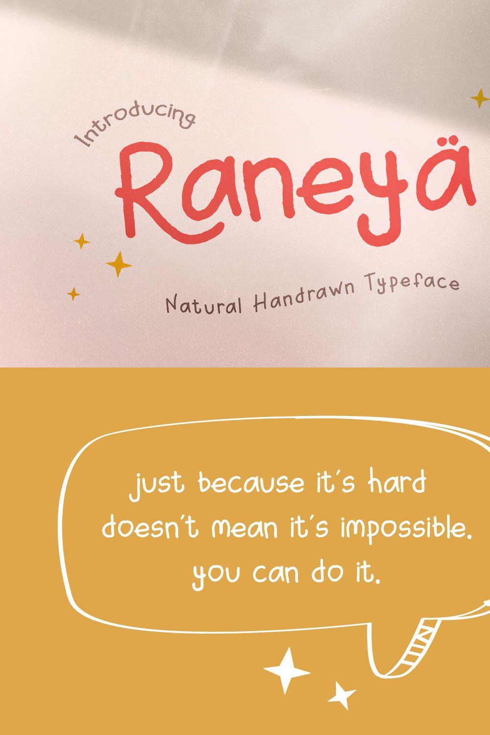 Renaya - Cute Girl Font pinterest preview image.