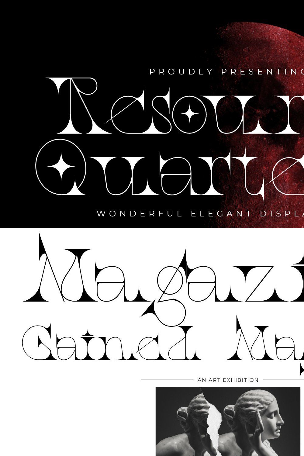 Resources Quarterly - Elegant Font pinterest preview image.