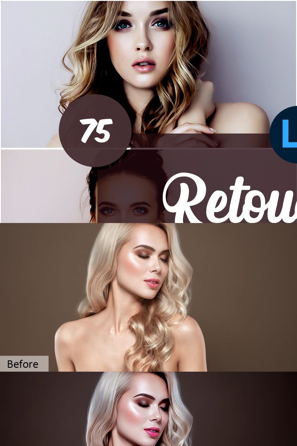 Retouching Mobile Desktop PRESETS pinterest preview image.