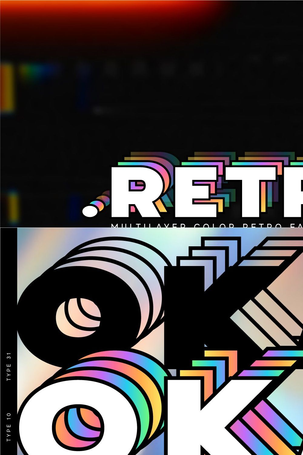 Retrio. OTF-SVG Color Family pinterest preview image.