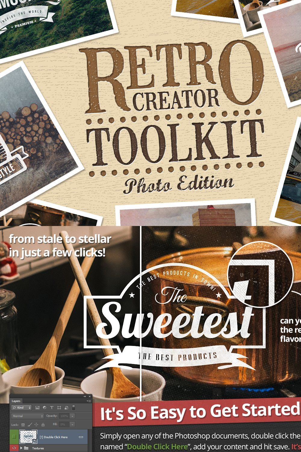 Retro Creator Tool Kit Photo Edition pinterest preview image.