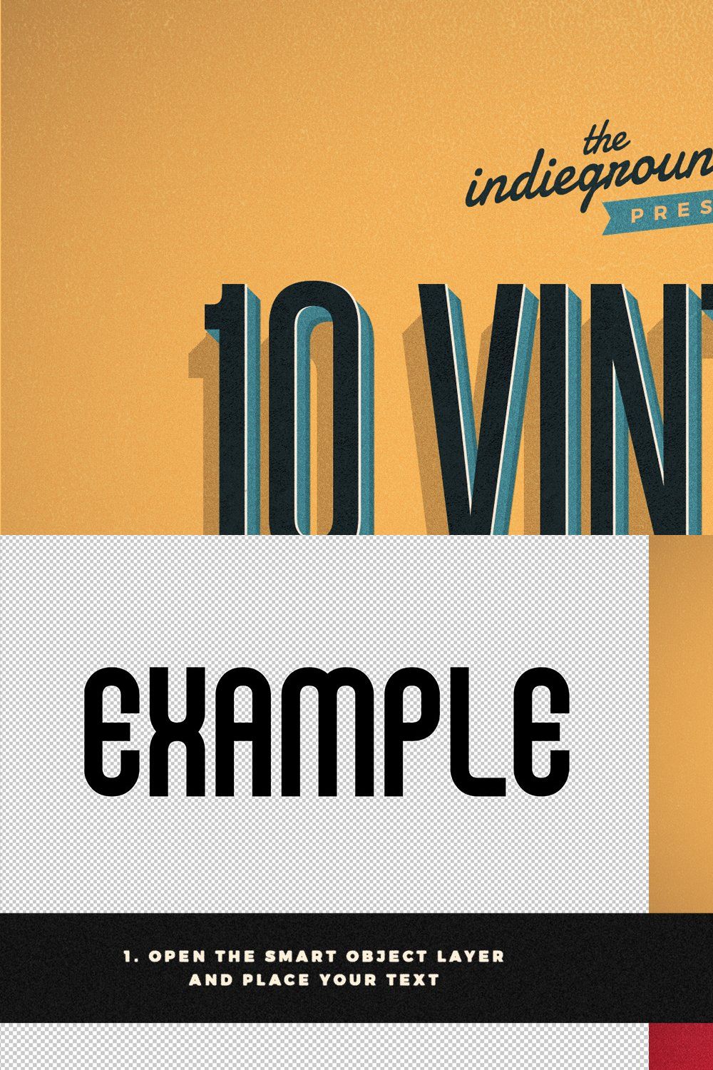 Retro Text Effects Vol.2 pinterest preview image.