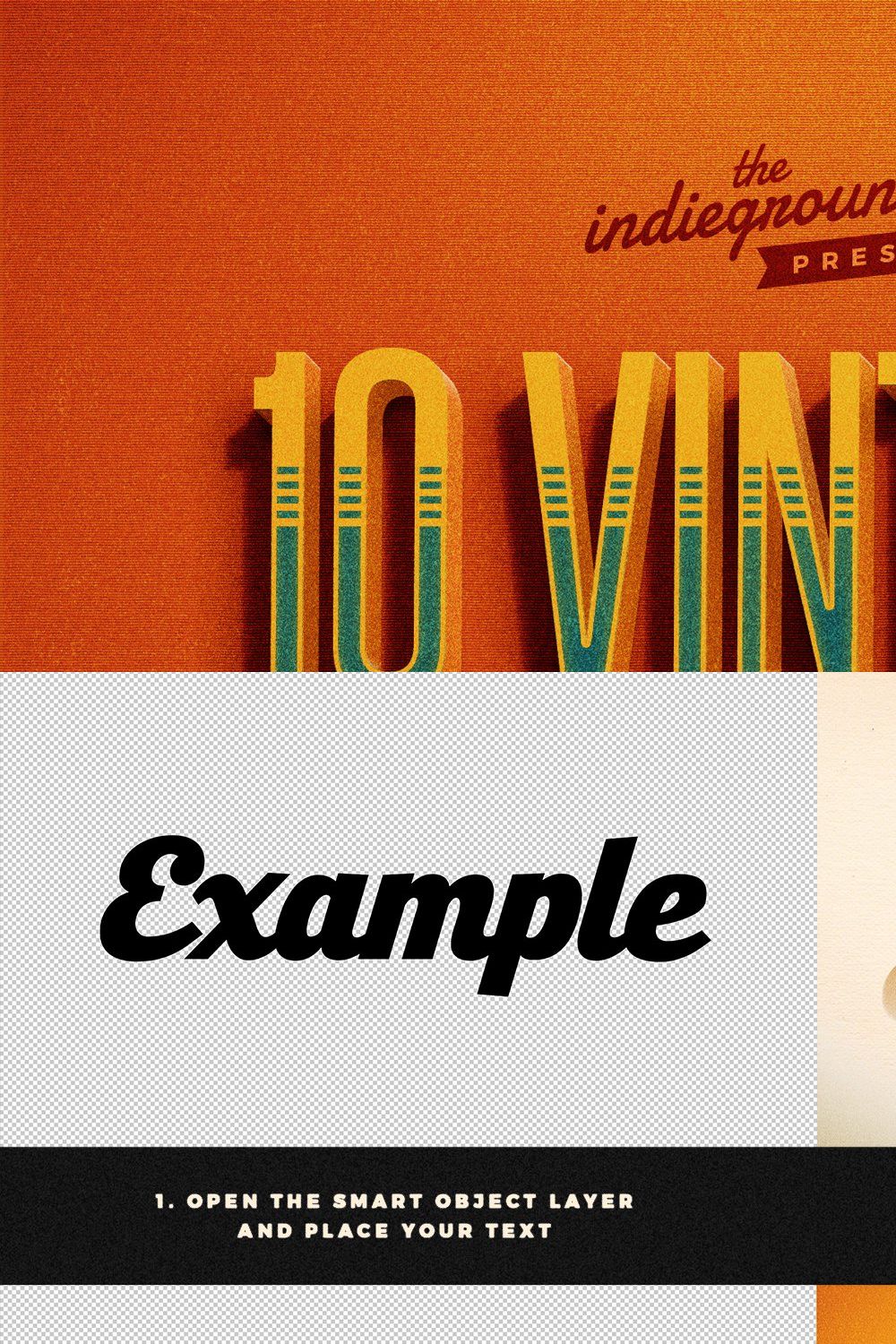 Retro Text Effects Vol.3 pinterest preview image.
