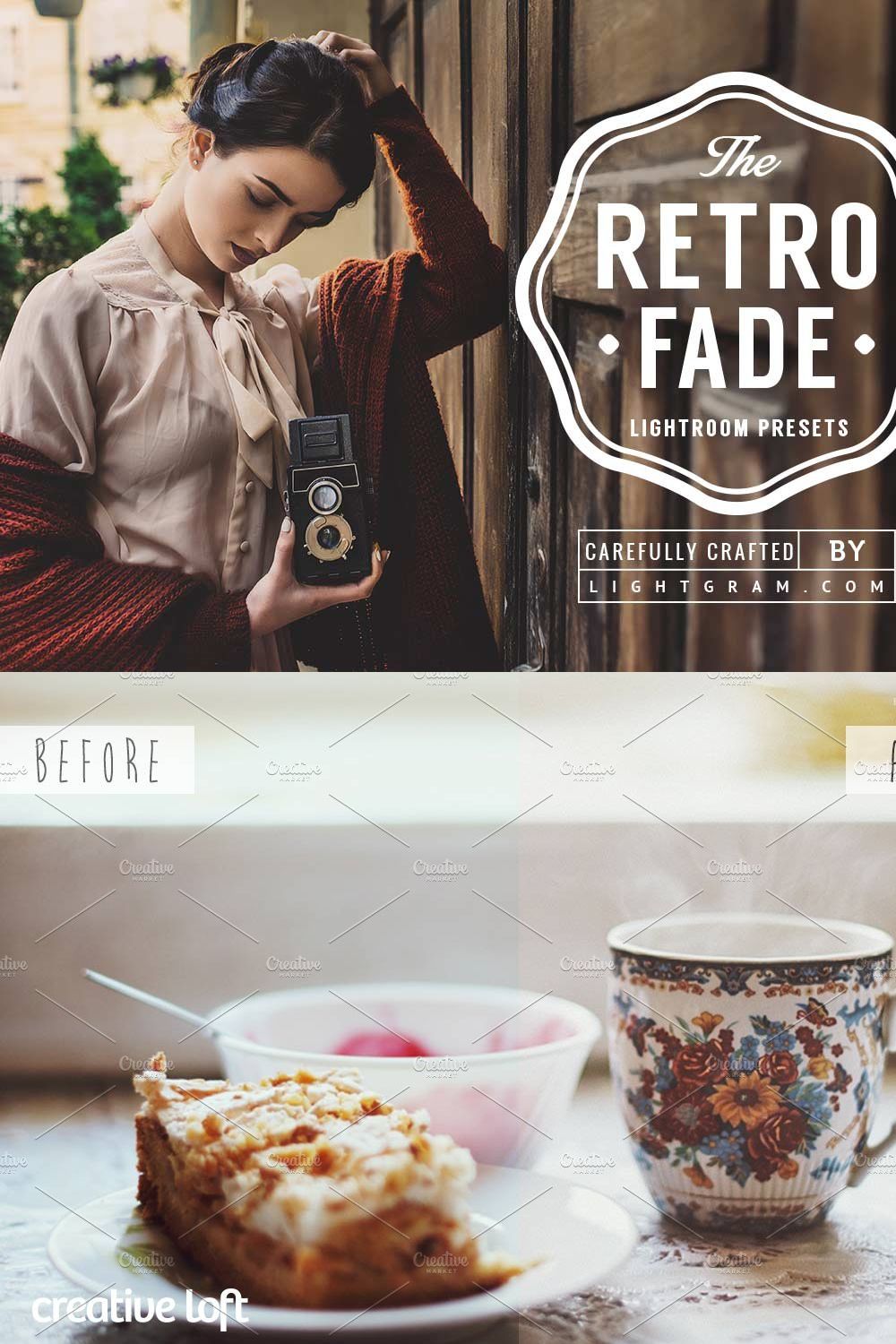 RETROFADE - Lightroom presets pinterest preview image.