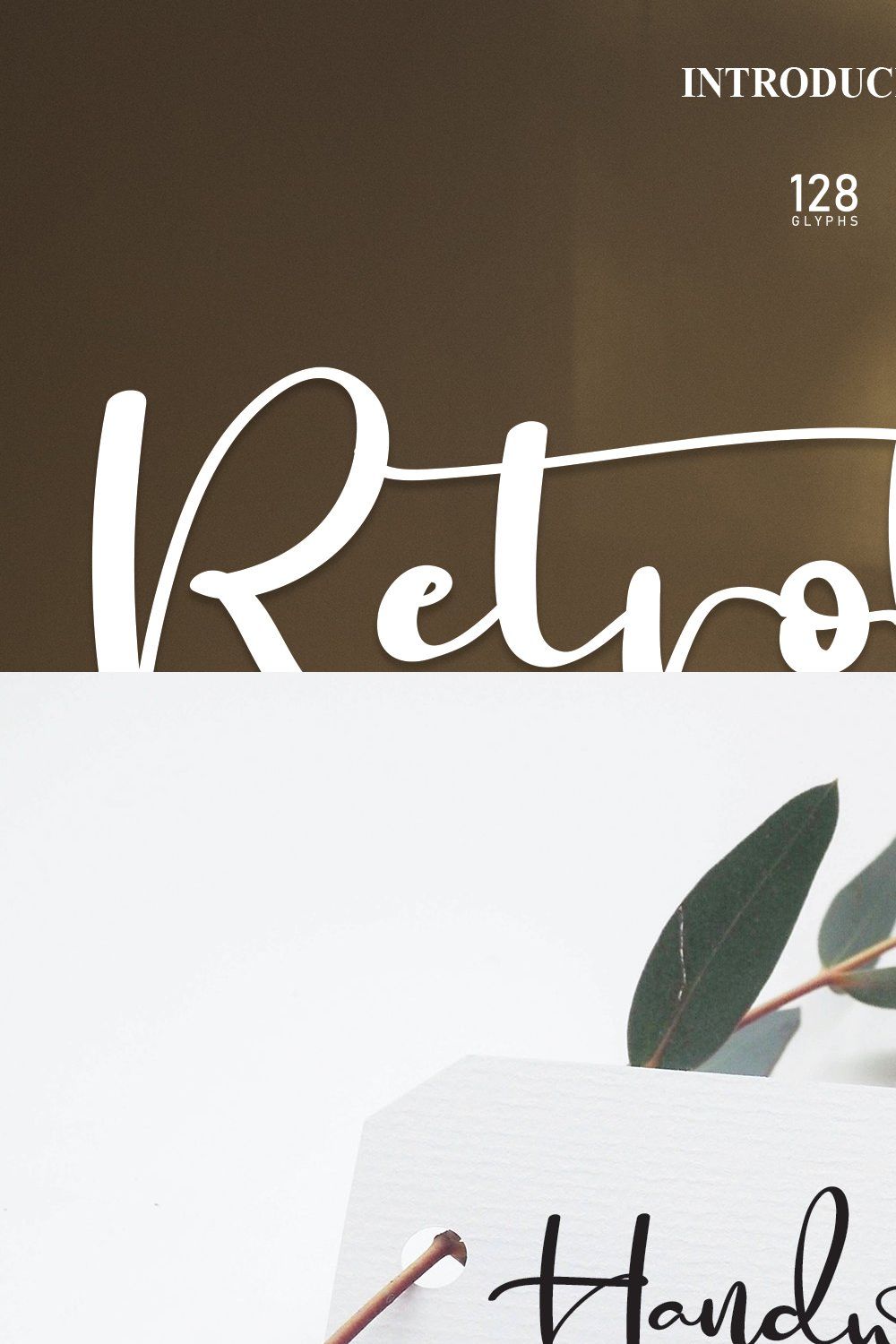 Retroline | Script Font pinterest preview image.