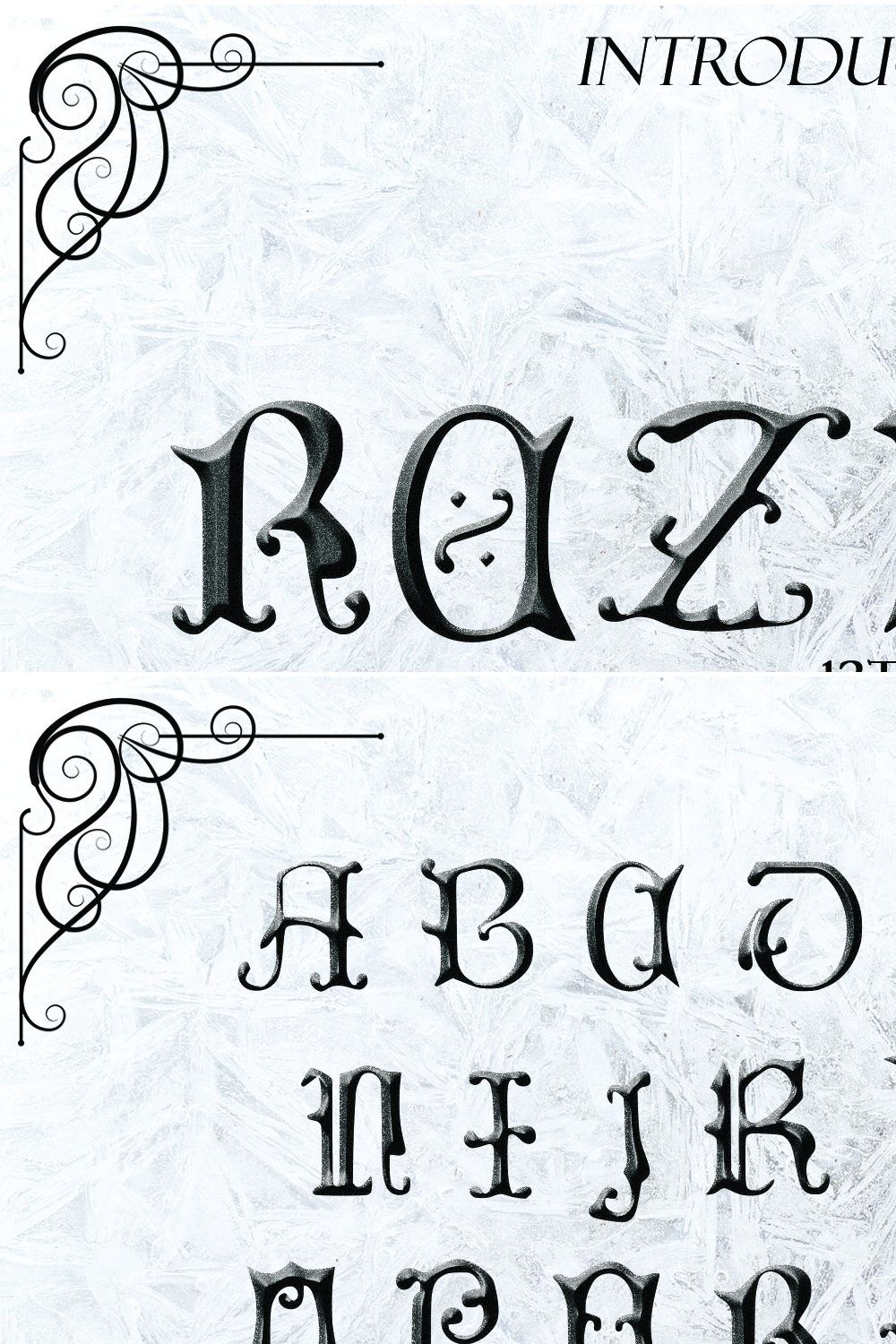 REZNOR, a Blackletter Typeface pinterest preview image.