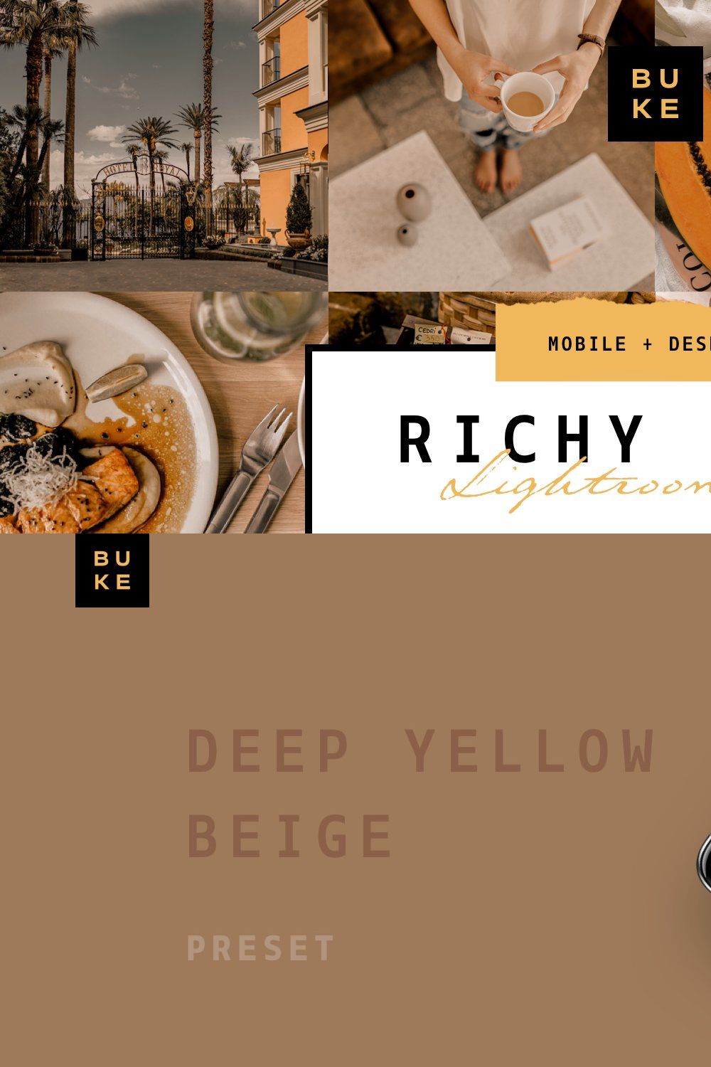 Rich Lightroom Preset pinterest preview image.