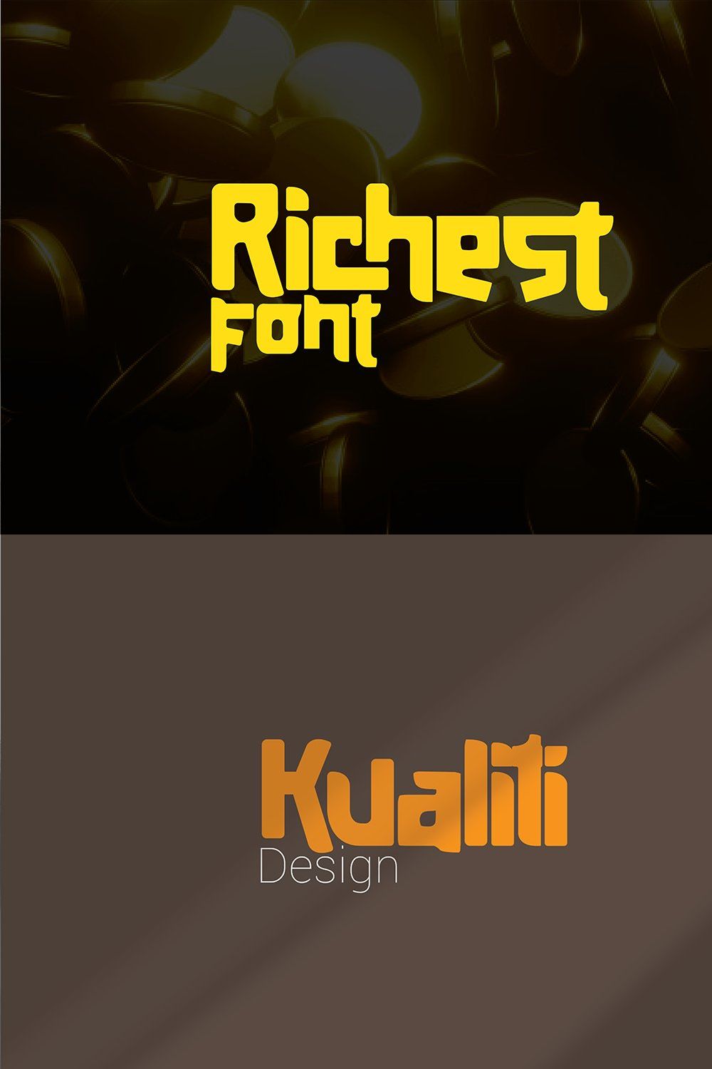 Richest Font pinterest preview image.