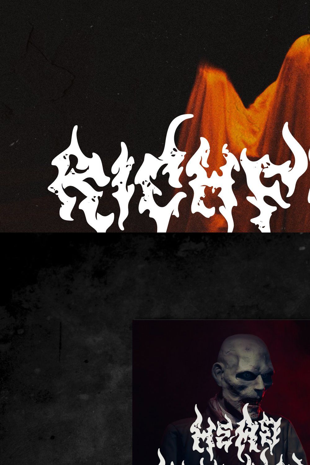 Richflame - Death Metal Fonts pinterest preview image.