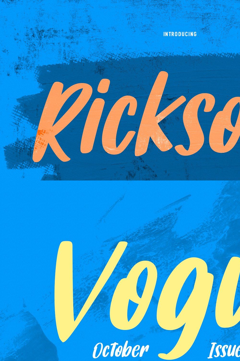 Ricksons Display Handwritten Font pinterest preview image.