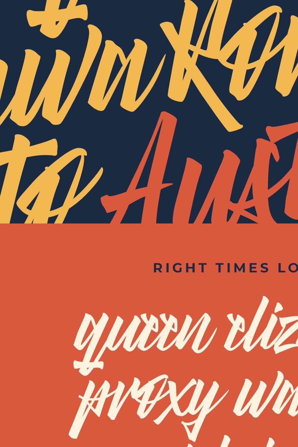 Right Times Font pinterest preview image.