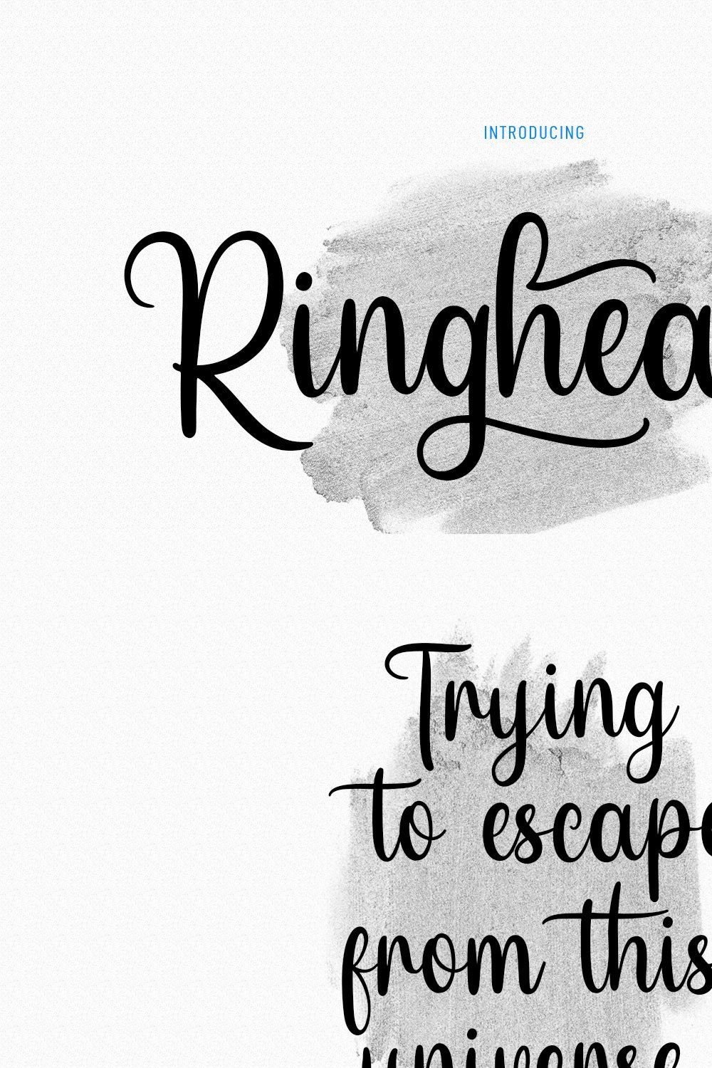 Ringheart Script Font pinterest preview image.