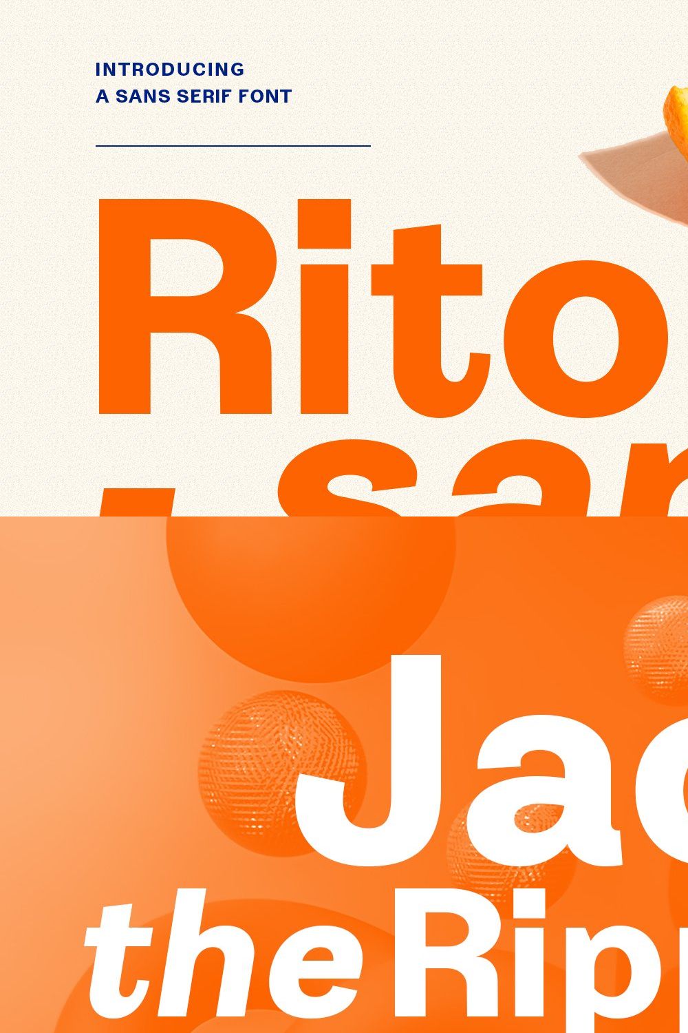 Ritola Sans Display Font pinterest preview image.