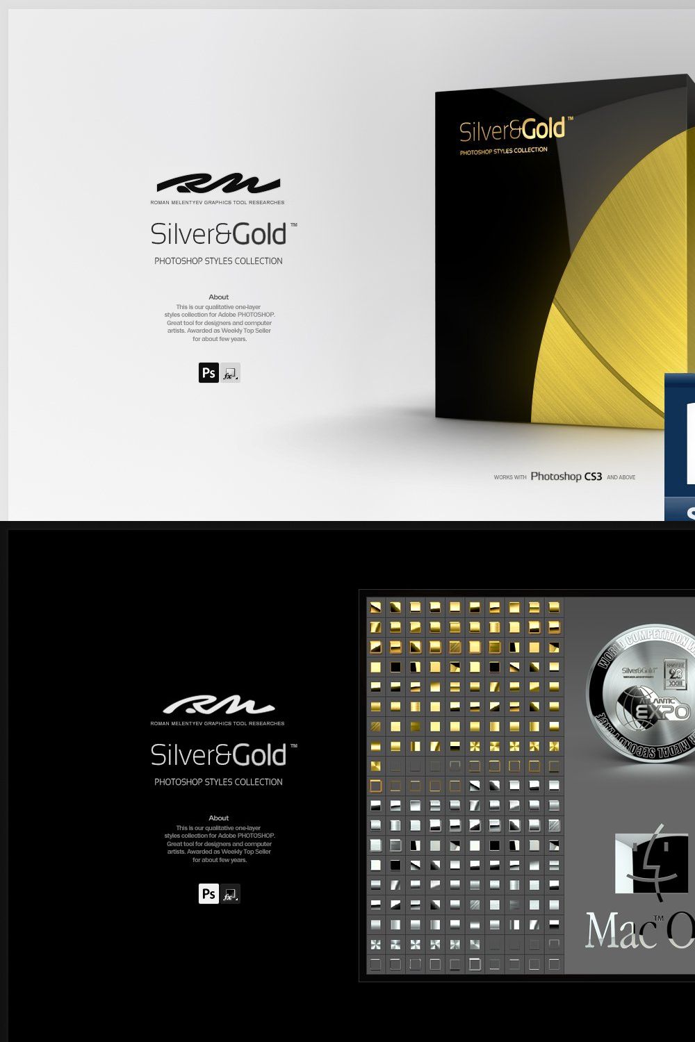 RM Silver & Gold (PS styles) pinterest preview image.