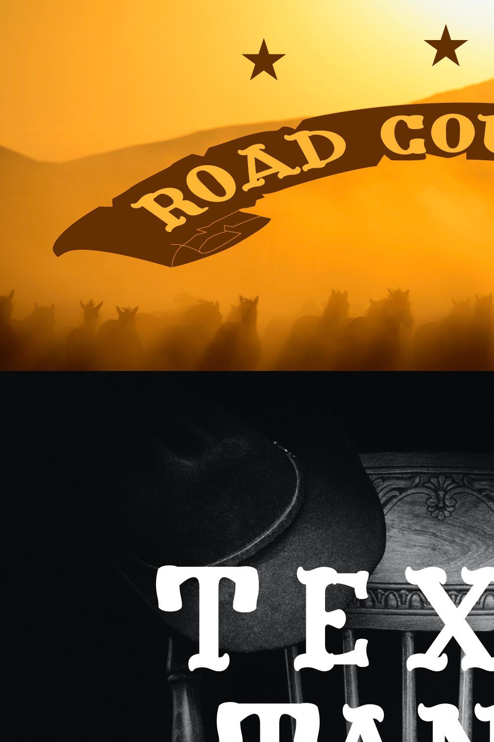 Road Country - Vintage Font pinterest preview image.