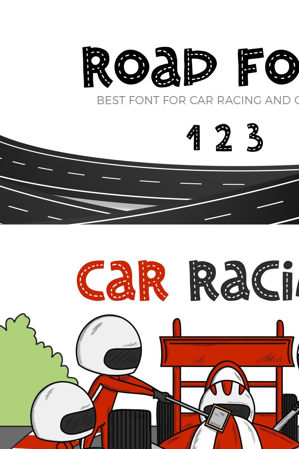 Road Font pinterest preview image.