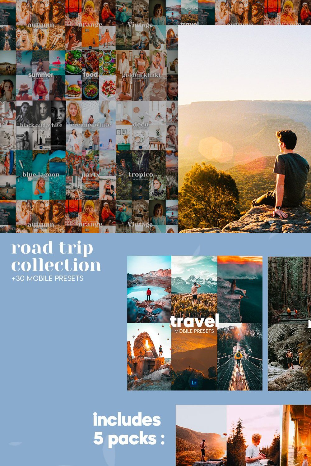 Road Trip Collection (+30 Presets) pinterest preview image.