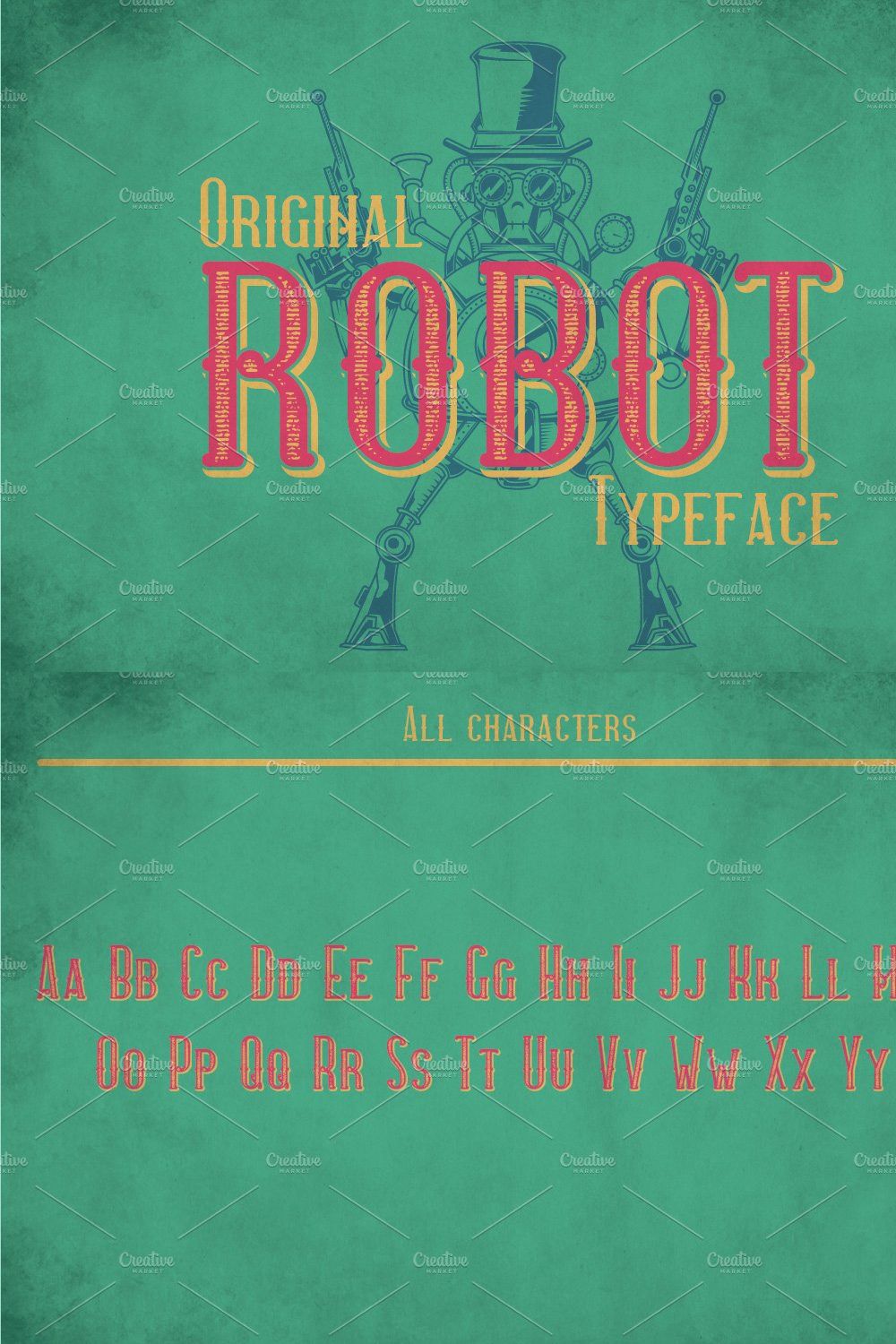 Robot Modern Label Typeface pinterest preview image.