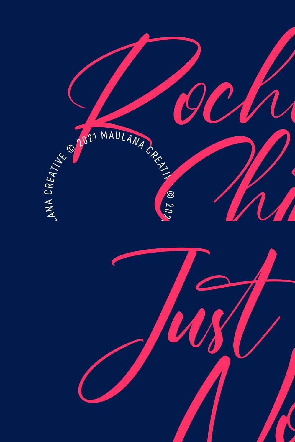 Roche Shirt Script Font pinterest preview image.