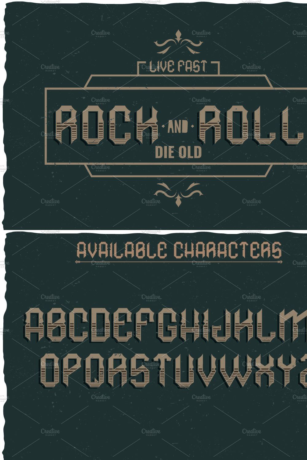 Rock And Roll Label Typeface pinterest preview image.