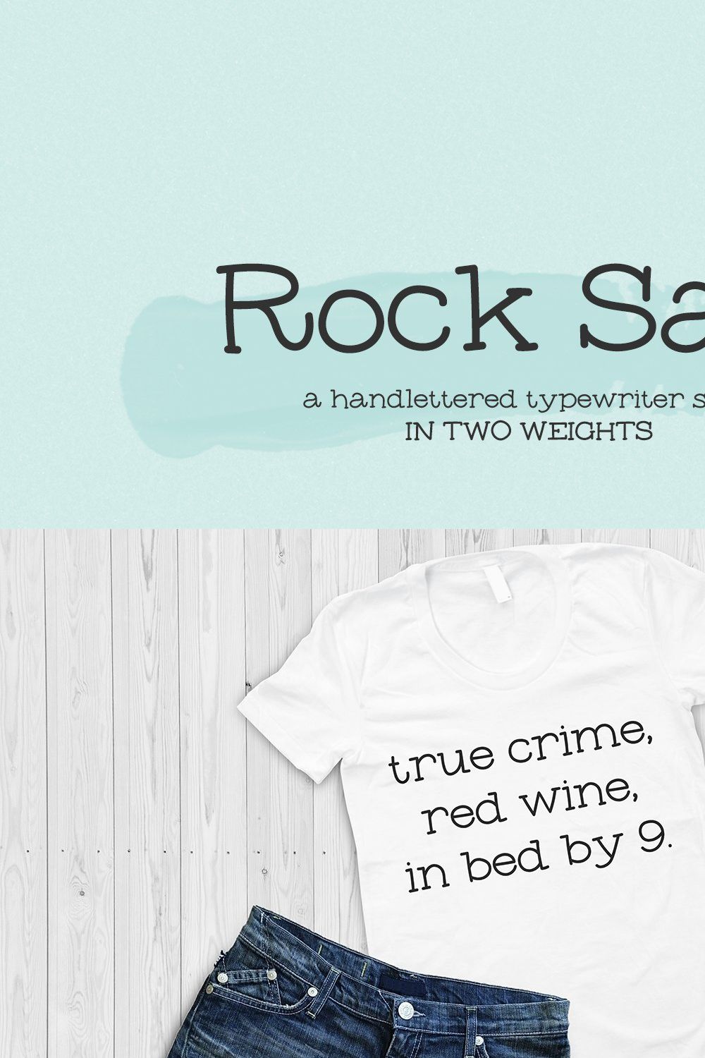 Rock Salt Typewriter Serif Font pinterest preview image.