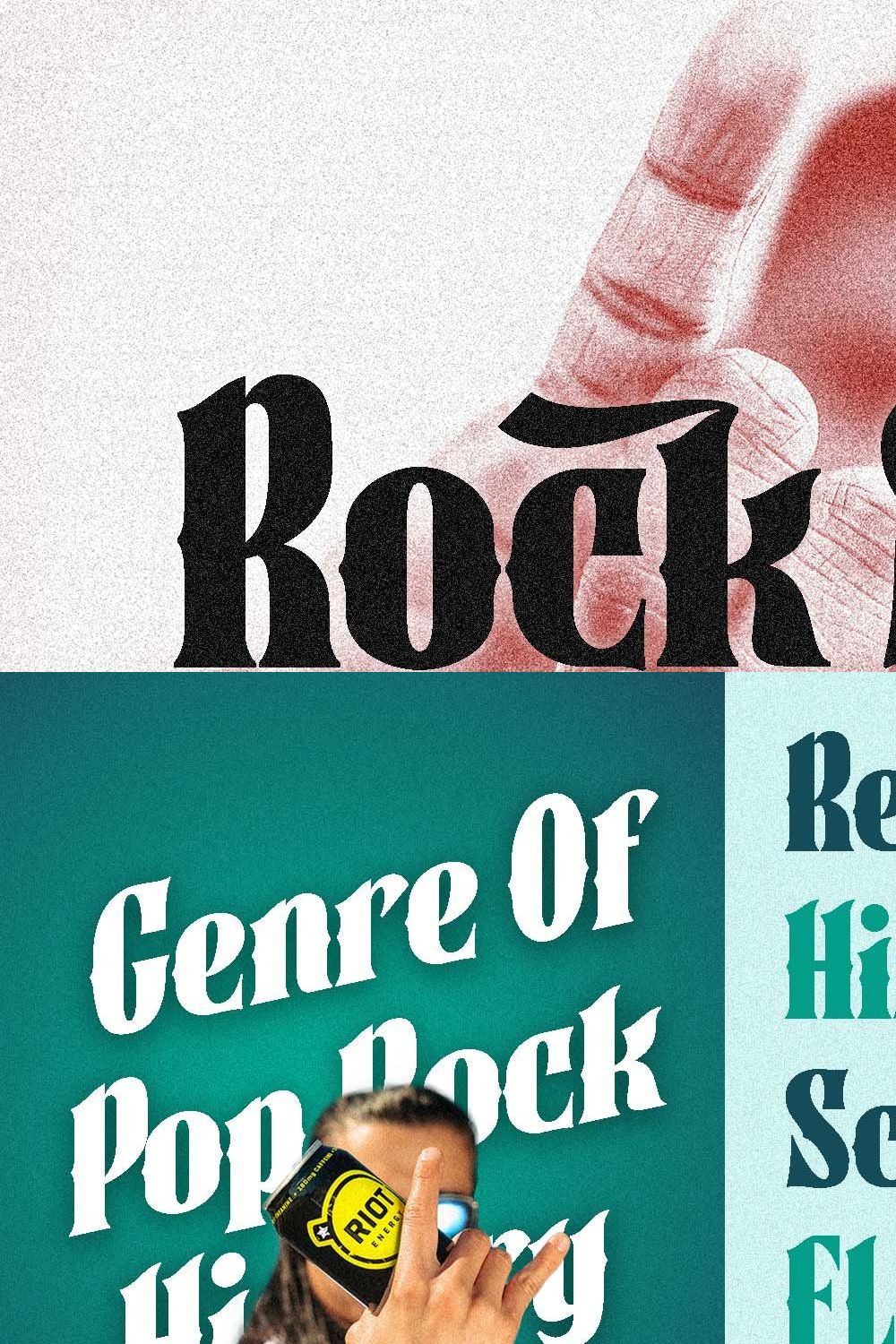 Rock Sign Typeface pinterest preview image.