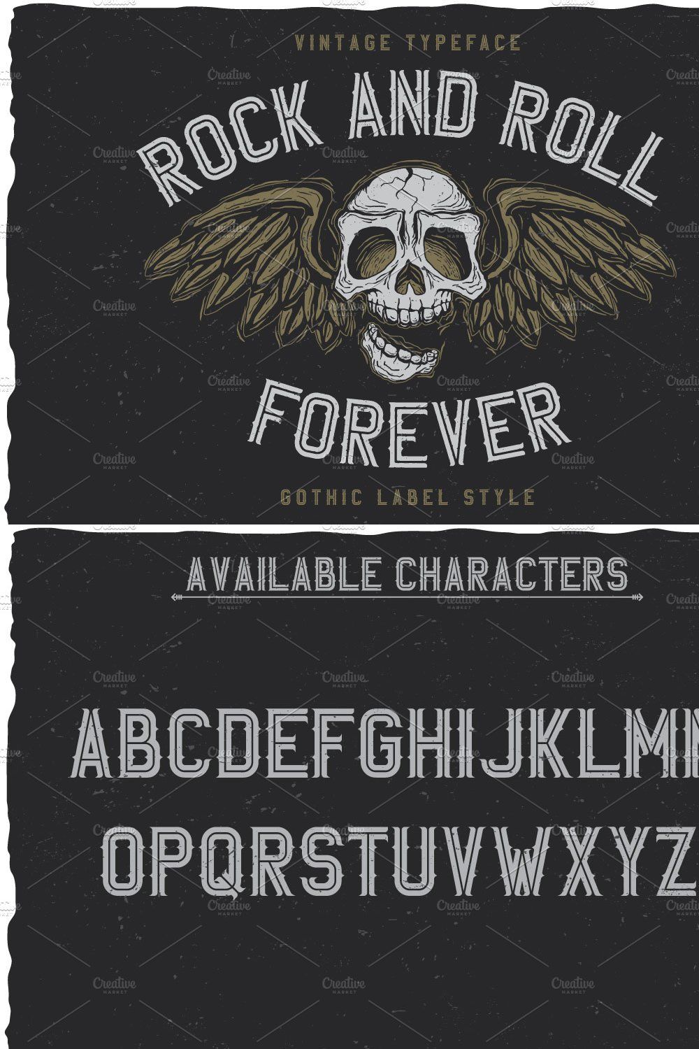 RockAndRoll Vintage Label Typeface pinterest preview image.